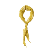 Kapital Washer Silk Neckerchief Pecos Paisley Yellow