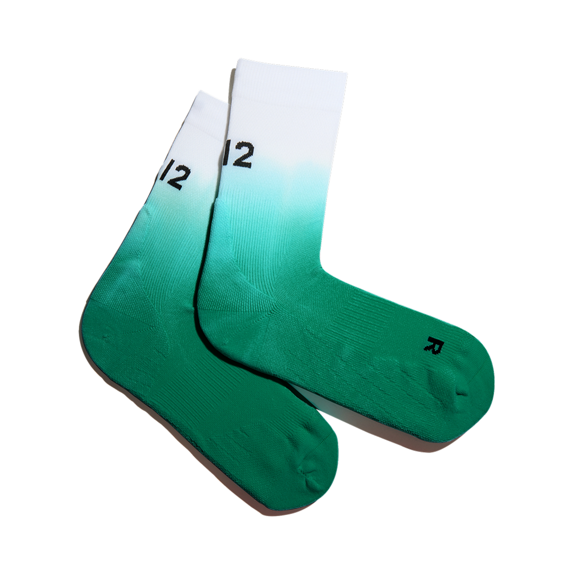 L22E0SCW308AFO LI2 Gradation Running Crew Socks Forest