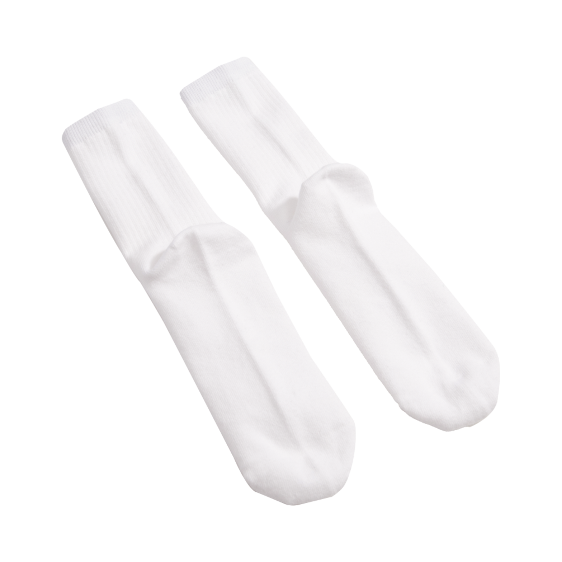 리투 슬림 플랫 크루 삭스 화이트