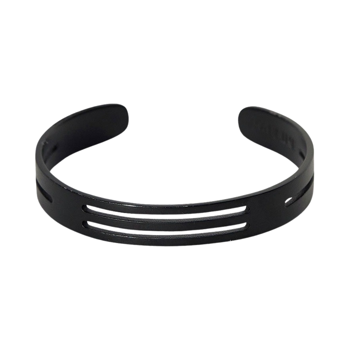 알렌느 코티드 H 펀치드 뱅글 블랙