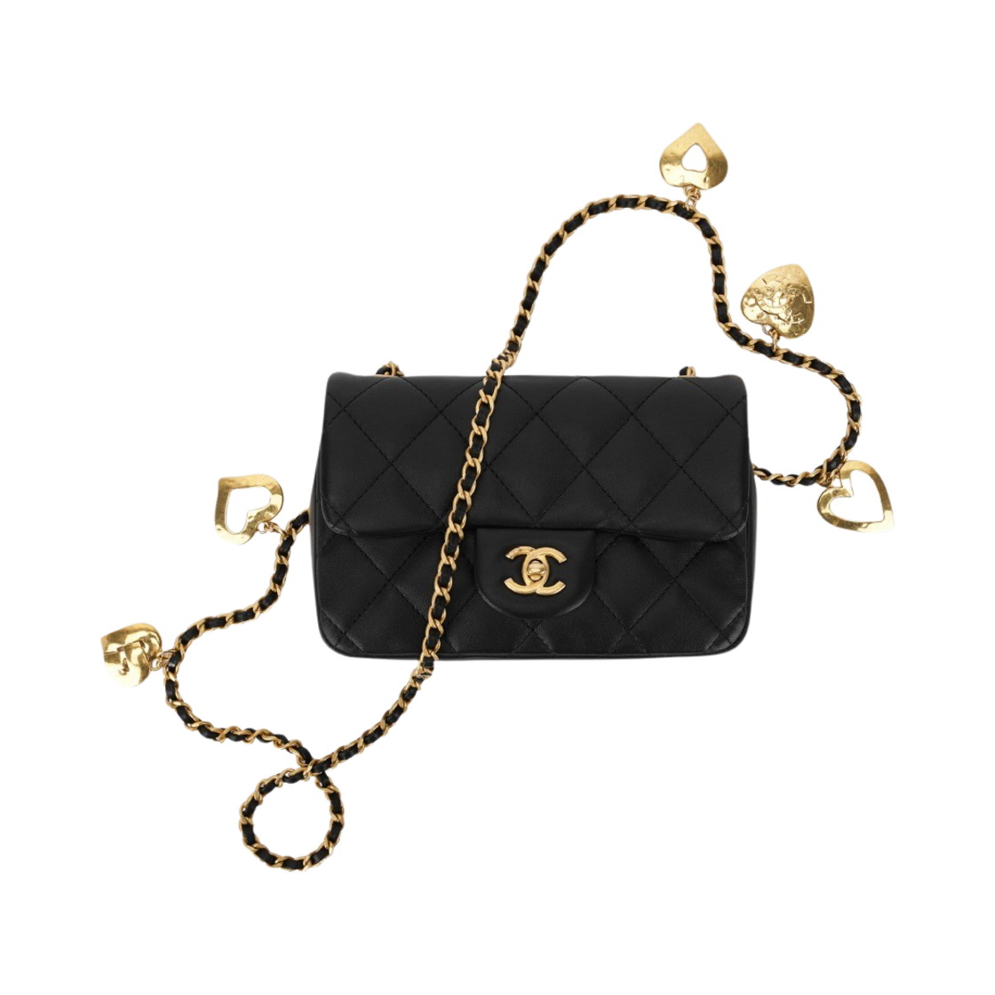 샤넬 미니 플랩백 램스킨 & 골드 메탈 블랙(Chanel Mini Flap Bag Lambskin & Gold Black) - 3