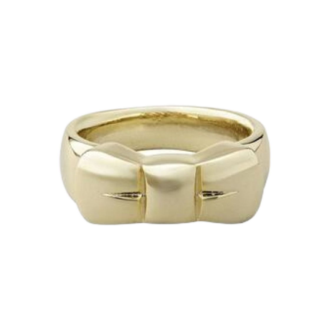 - (W) Deinet Bold Ribbon Ring in Gold