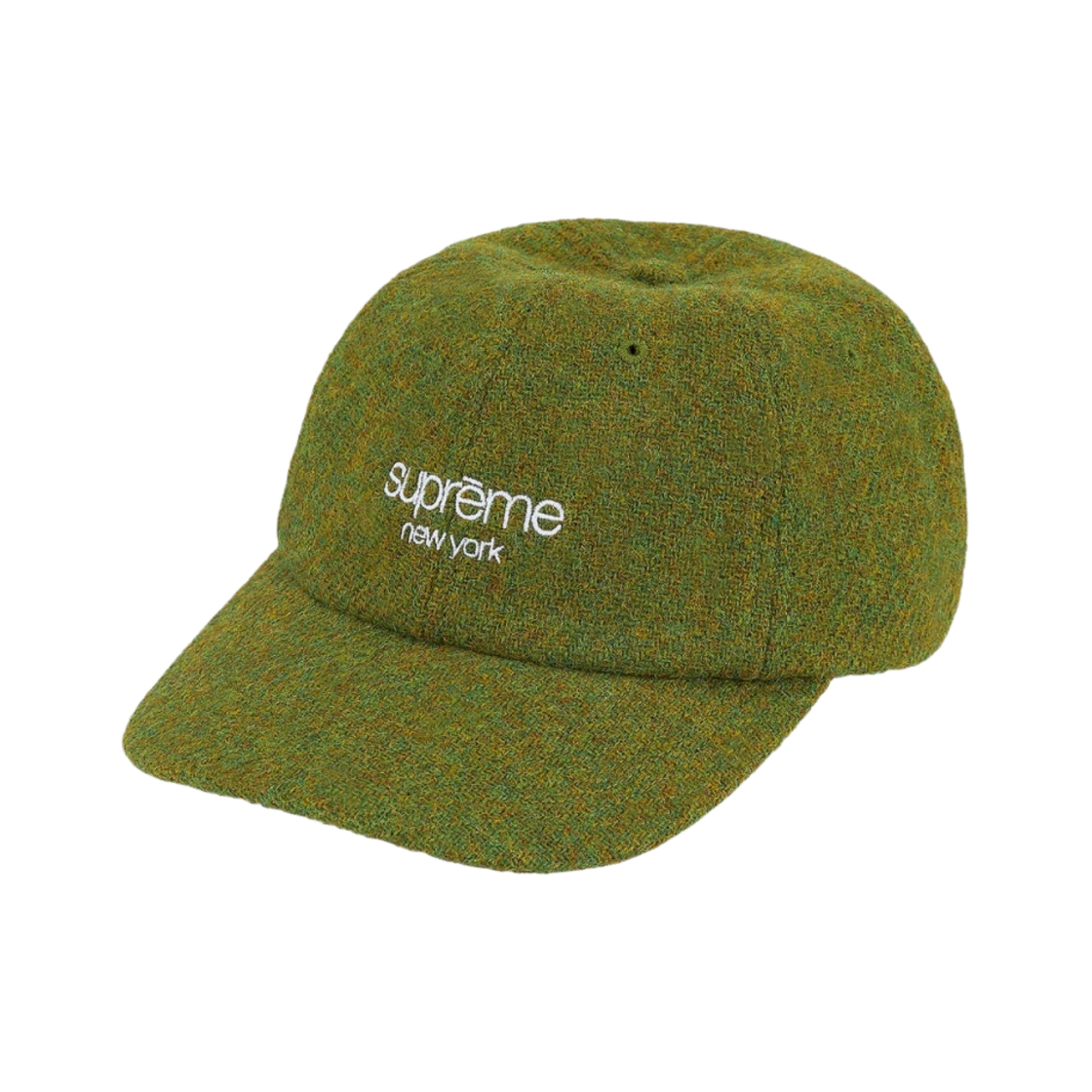 슈프림 해리스 트위드 클래식 로고 6-패널 캡 올리브 - 21FW(Supreme Harris Tweed Classic Logo 6-Panel Olive - 21FW)