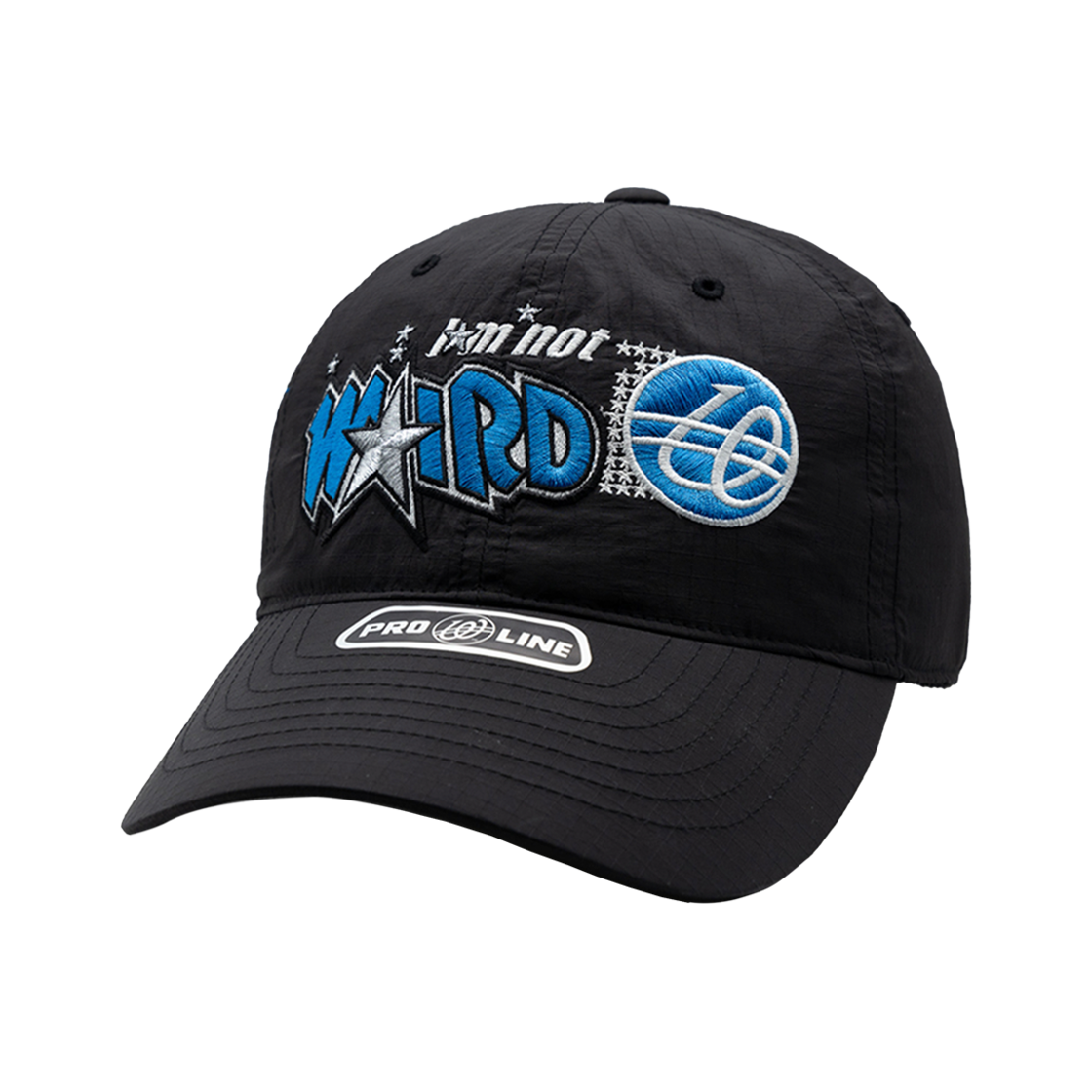 W25ISS11-BLK Weird world I'm not weird Nylon Cap Black