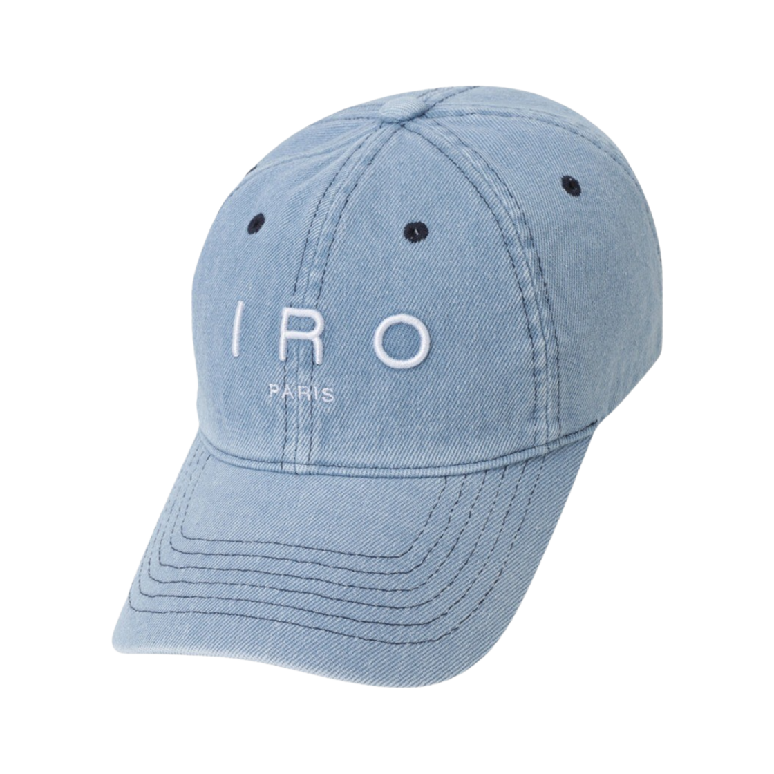 이로 트로이 이로 로고 데님 볼캡 블루(Iro Troyes Iro Logo Denim Ball Cap Blue)