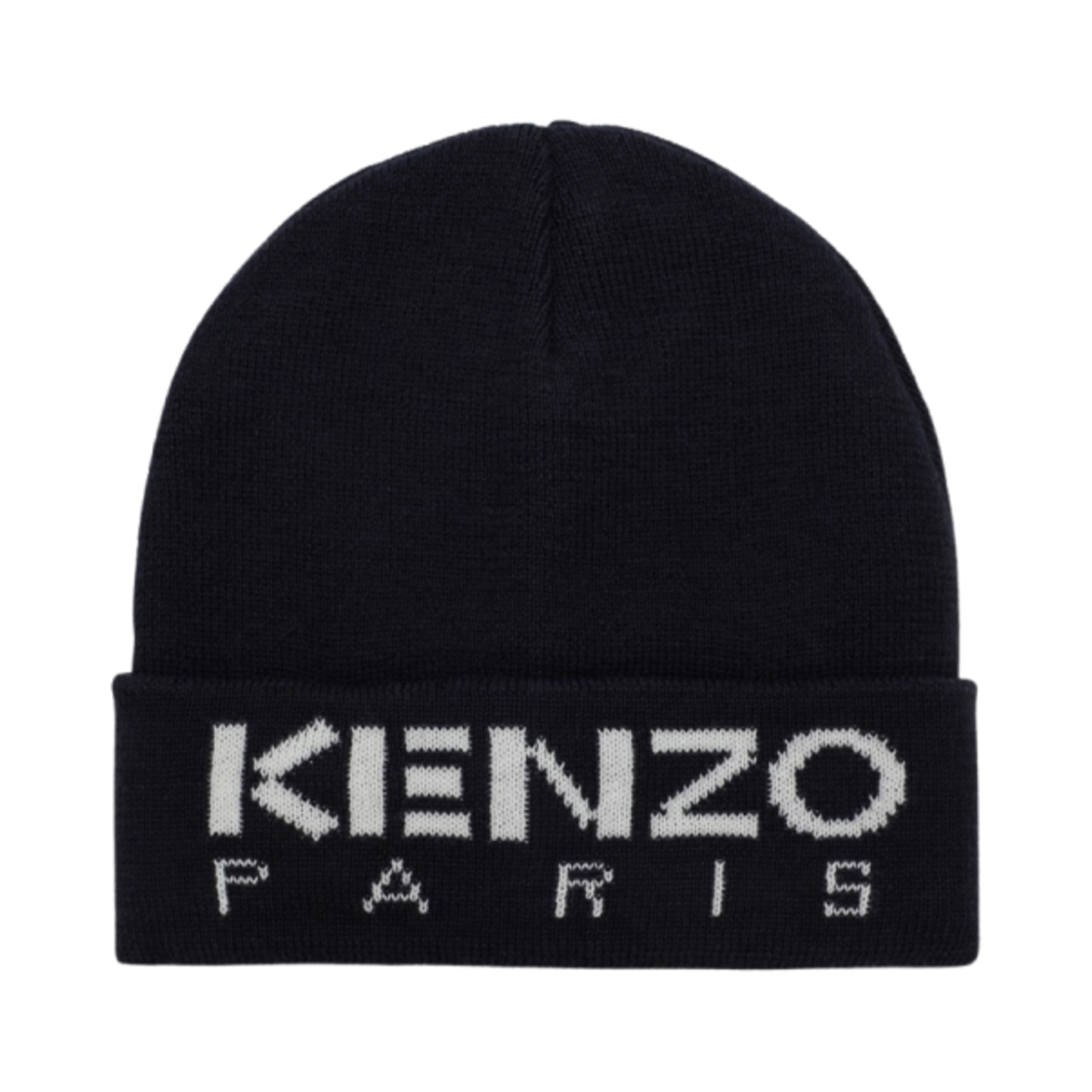 (키즈) 겐조 니트 로고 비니 네이비 블루((Kids) Kenzo Knitted Logo Beanie Navy Blue)