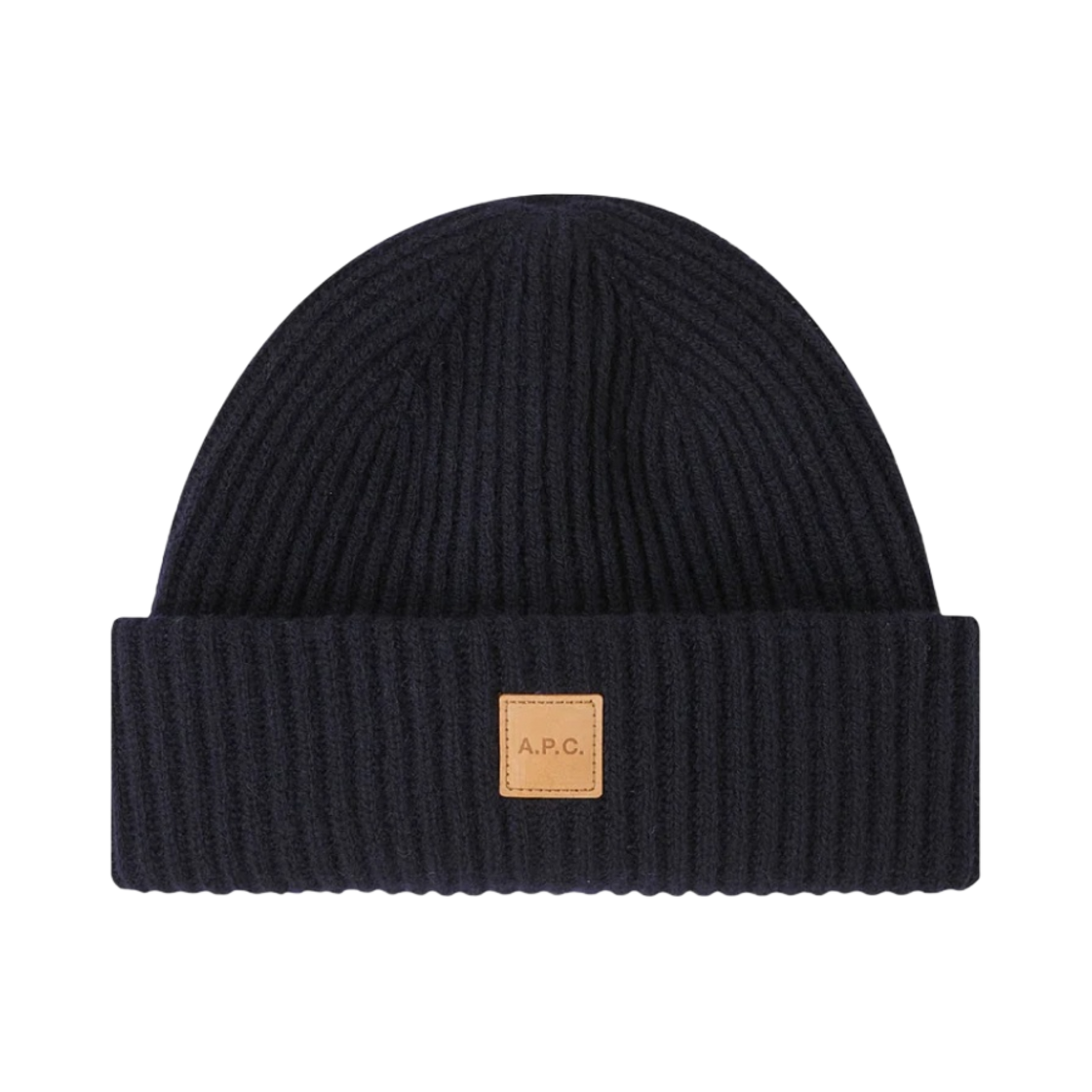 WVBBR-M25075-IAK A.P.C. Michele Knit Beanie Dark Navy Blue
