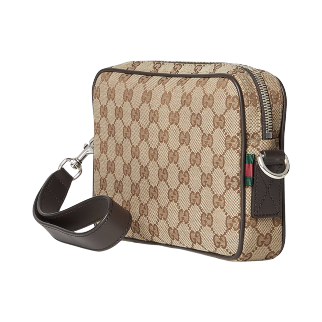 구찌 GG 캔버스 스몰 크로스백 베이지 다크 브라운(Gucci GG Canvas Small Crossbody Bag Beige Dark Brown) - 2