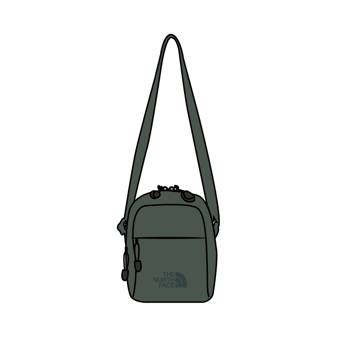 NN2PQ64M The North Face Standard Cross Bag Small Khaki