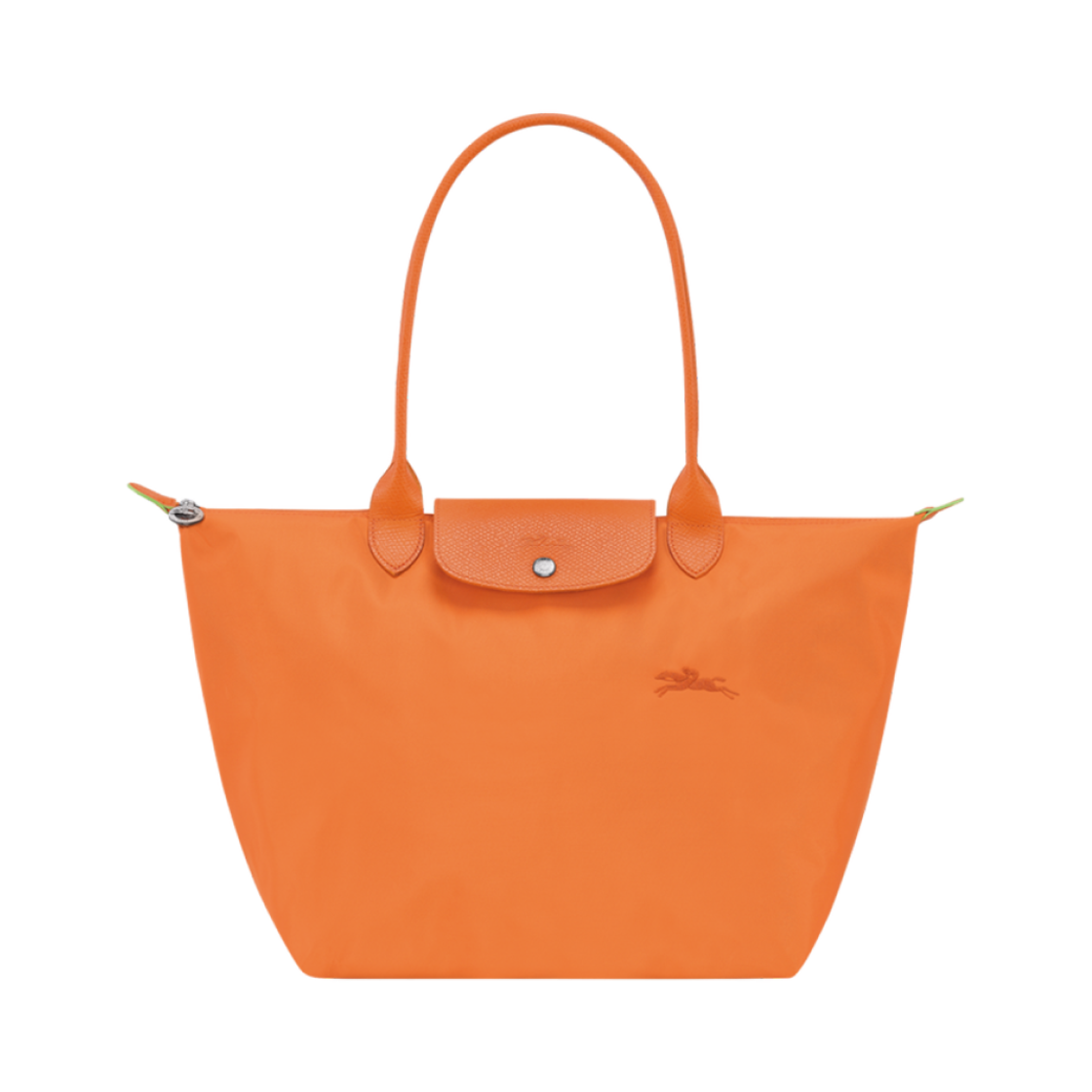 L1899919P54 Longchamp Le Pliage Green Tote Bag L Orange