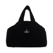Vivienne Westwood Velvet Archive Medium Yasmine Bag Black