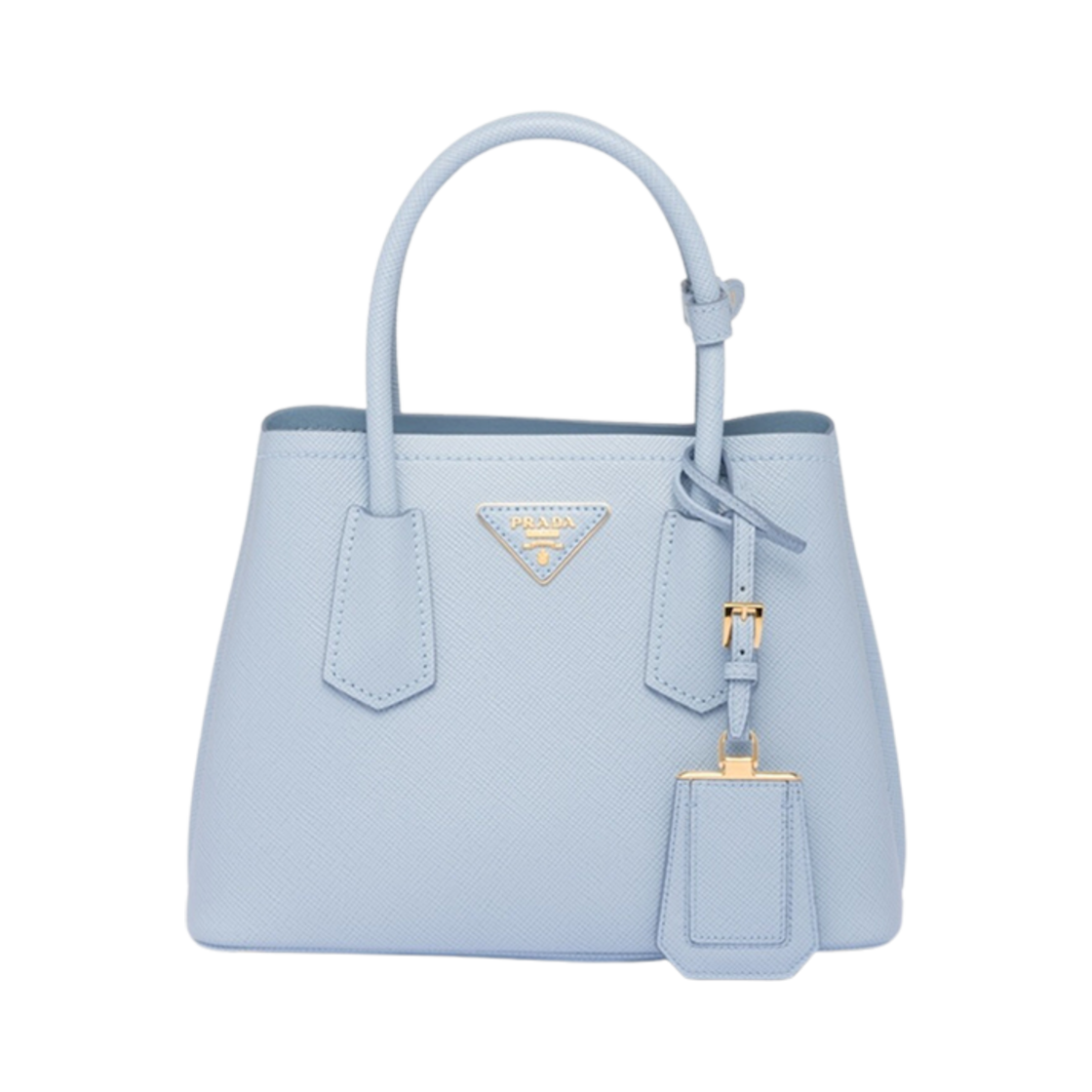 1BG443-2A4A-F0076 Prada Double Saffiano Leather Mini Bag Light Blue - 대표 이미지 #1