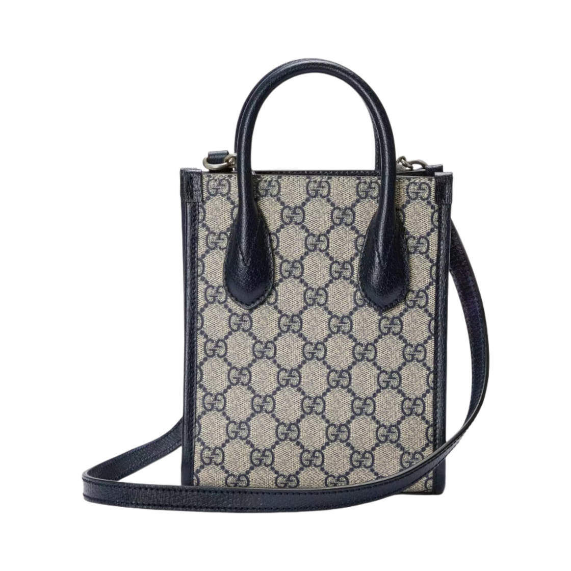 구찌 인터로킹 G 미니 토트백 베이지 블루(Gucci Mini Tote Bag with Interlocking G Beige Blue) - 3