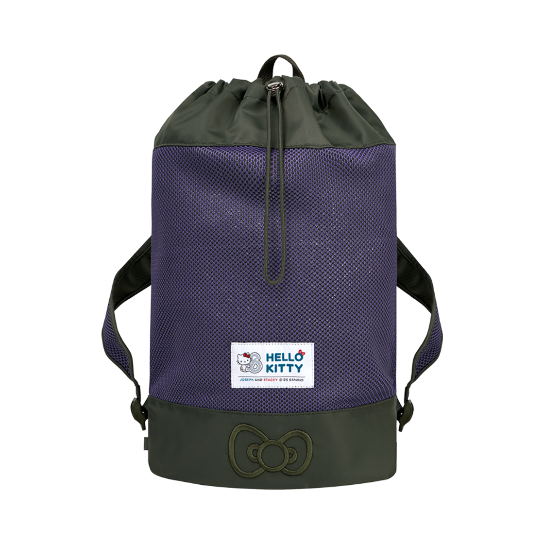 조셉앤스테이시 메쉬 백팩 헬로키티 카키 바이올렛(Joseph&Stacey Mesh Backpack Hello Kitty Khaki Violet)