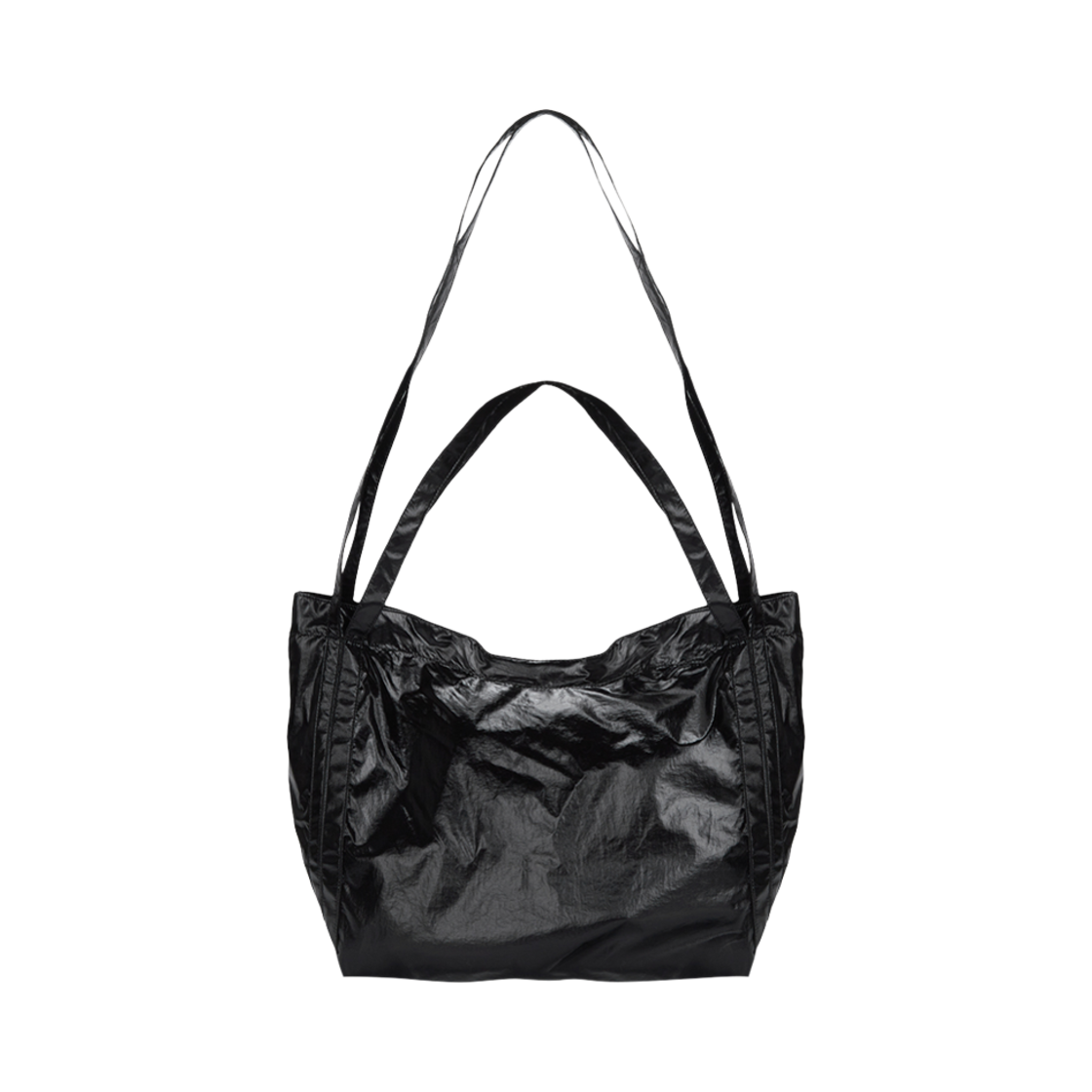 마뗑킴 글로시 투 웨이 빅 백 블랙(Matin Kim Glossy Two Way Big Bag Black) - 2