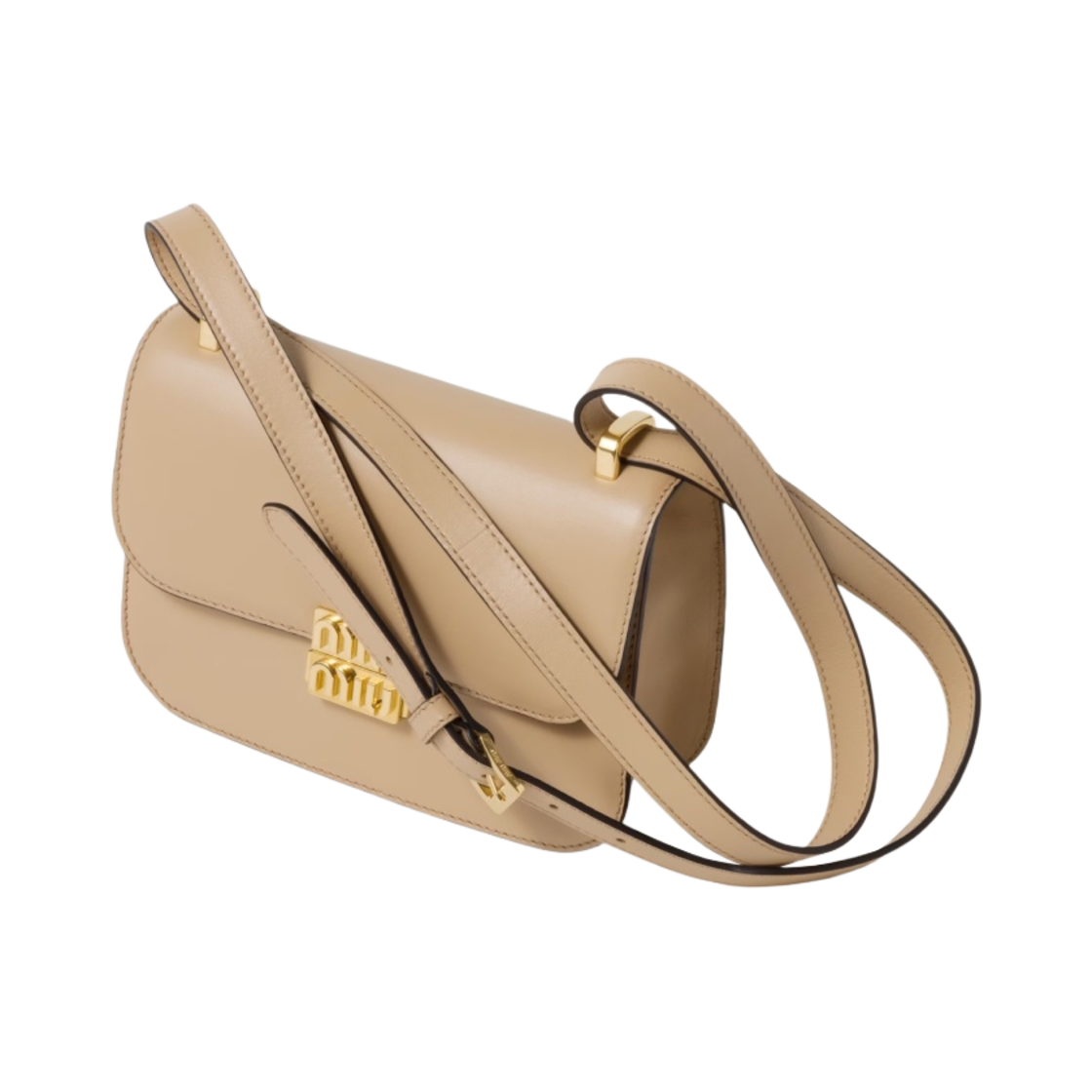 미우 미우 레더 숄더백 샌드 베이지(Miu Miu Leather Shoulder Bag Sand Beige) - 2
