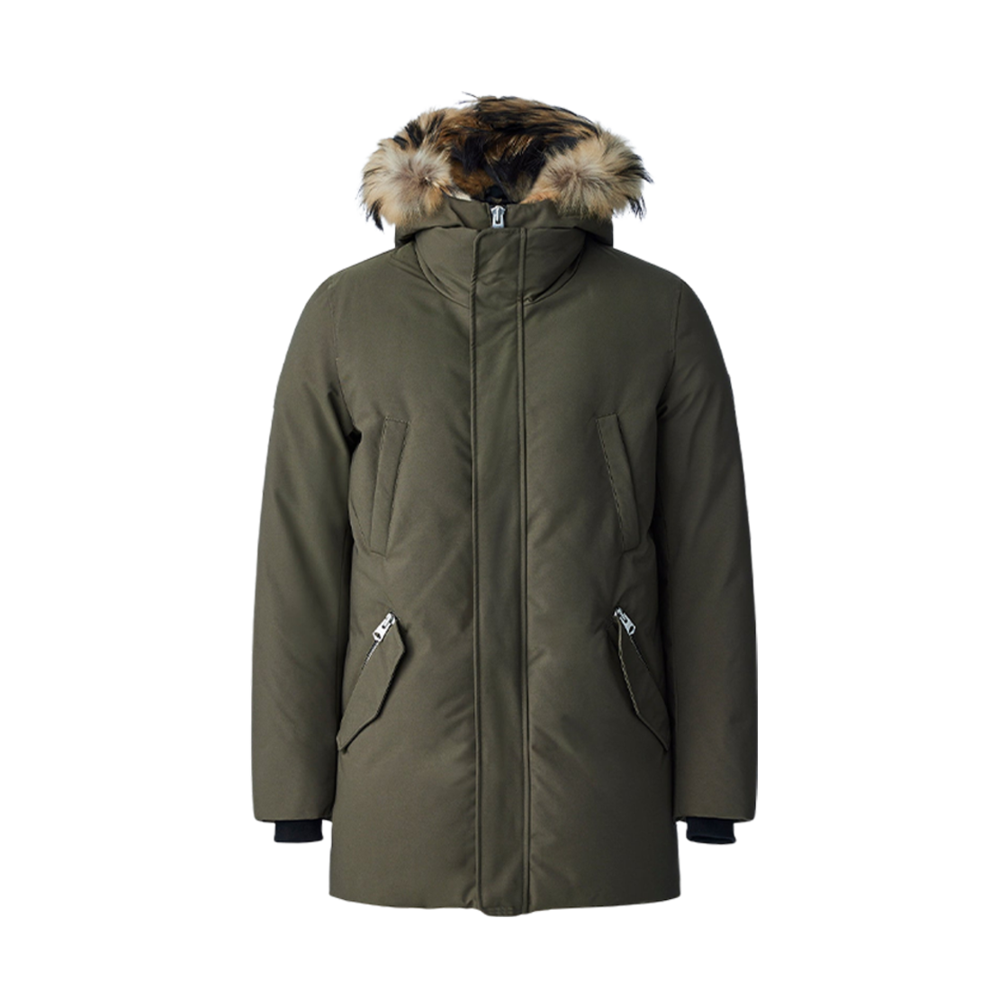 맥카지 에드워드 투인원 다운 파카 후드 빕 앤 내츄럴 퍼 아미(Mackage Edward 2-In-1 Down Parka With Hooded Bib And Natural Fur Army) - 1