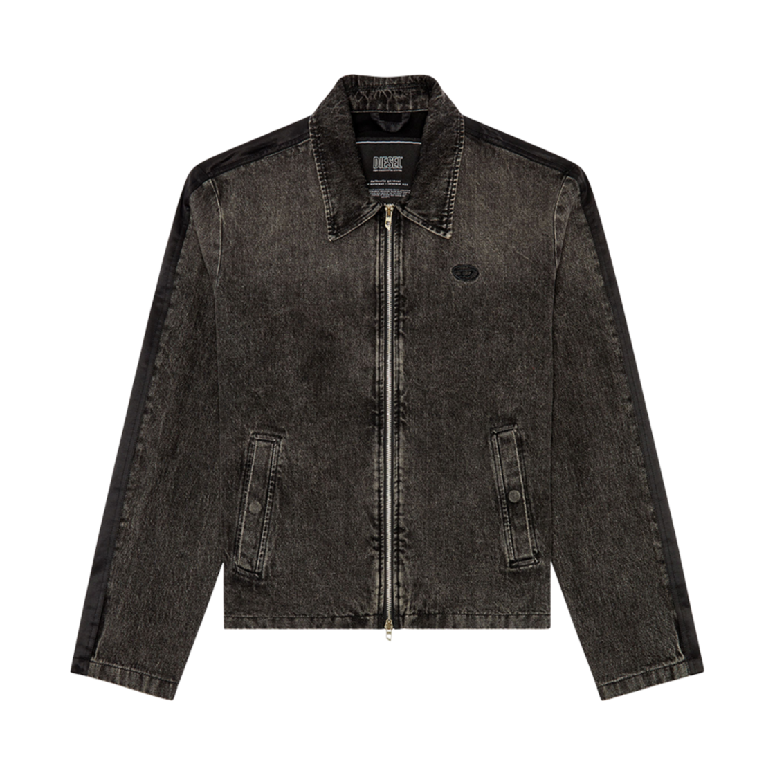 디젤 J-해리스 하이브리드 자켓 데님 앤 트윌 블랙(Diesel J-Harris Hybrid Jacket In Denim And Twill Black)
