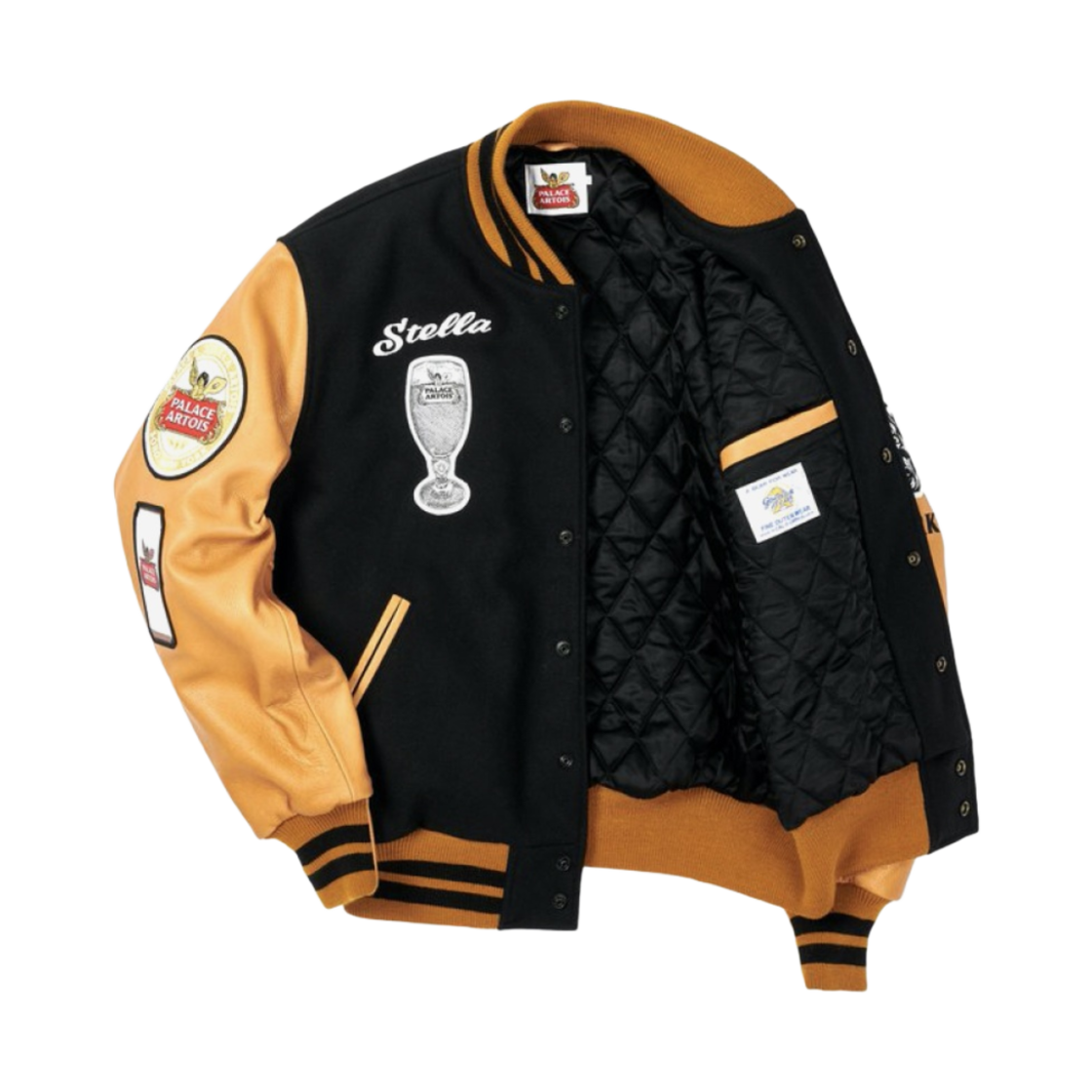 팔라스 x 스텔라 아르투아 울 스타디움 자켓 골드 블랙 - 21FW(Palace x Stella Artois Wool Stadium Jacket Gold Black - 21FW) - 2