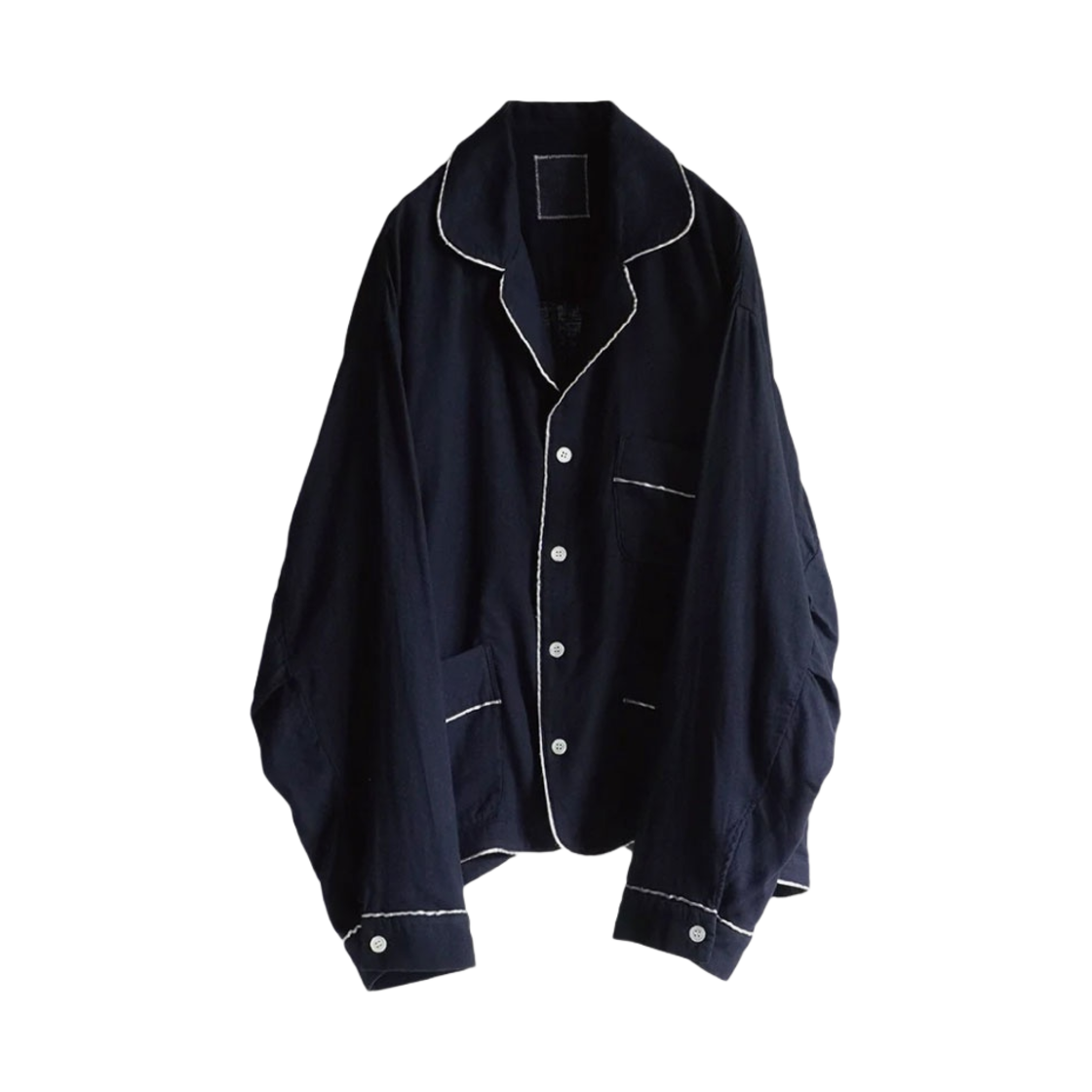 안셀름 더블 거즈 파자마 셔츠 네이비(Ancellm Double Gauze Pajama Shirt Navy)