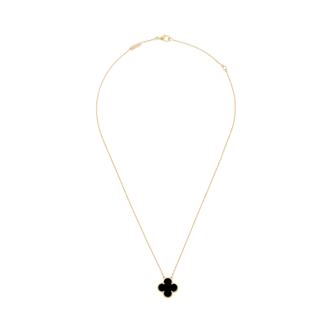 (W) 반 클리프 & 아펠 빈티지 알함브라 펜던트 옐로우 골드 오닉스((W) Van Cleef & Arpels Vintage Alhambra Pendant Yellow Gold Onyx)