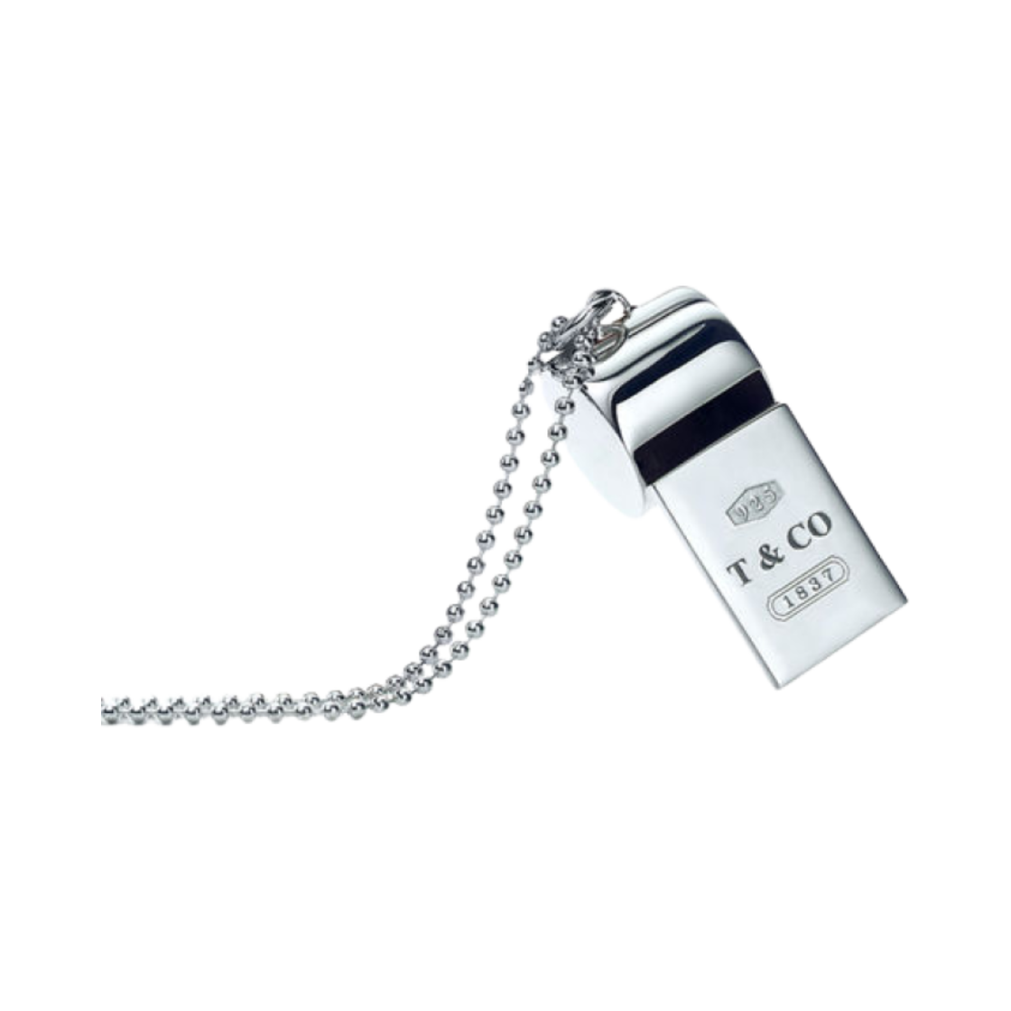 티파니 앤 코 1837 휘슬 펜던트 스털링 실버(Tiffany & Co. 1837 Whistle Pendant Sterling Silver)
