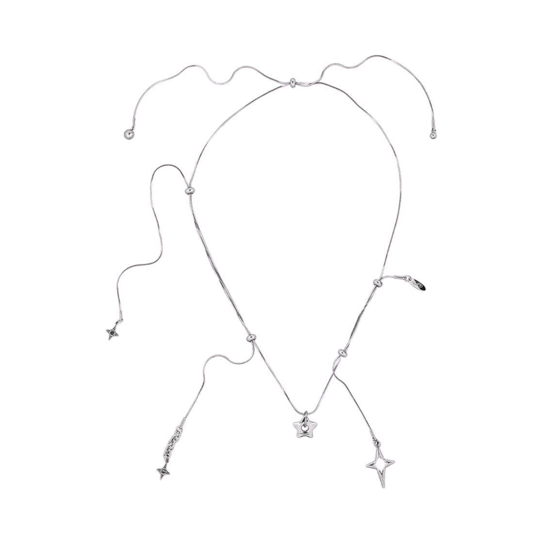 센티멍 넘버 476 스타 트리 네크리스 실버