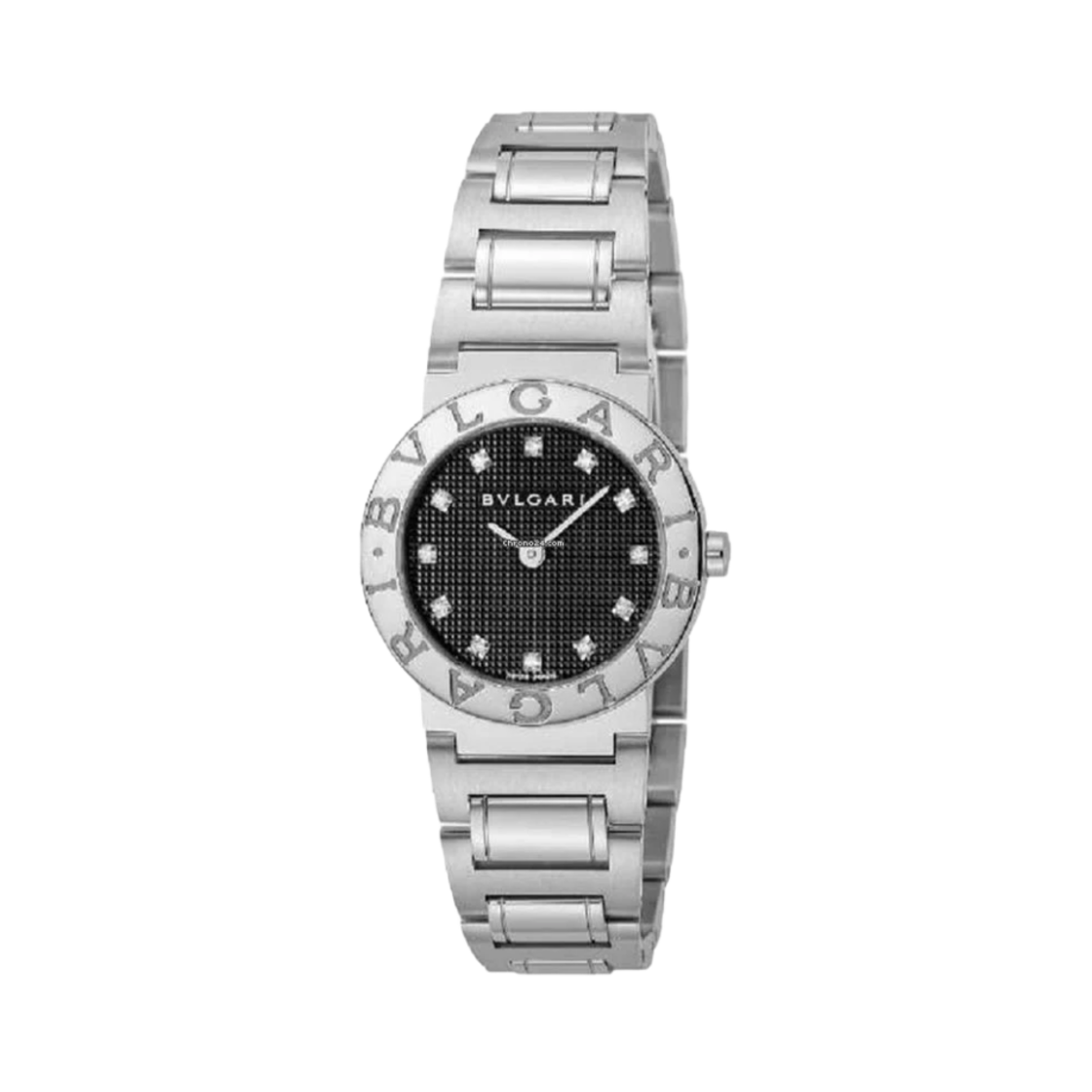 (W) 불가리 쿼츠 26mm 메탈 워치 스테인리스 스틸 블랙((W) Bulgari Quartz 26mm Metal Watch Stainless Steel Black)