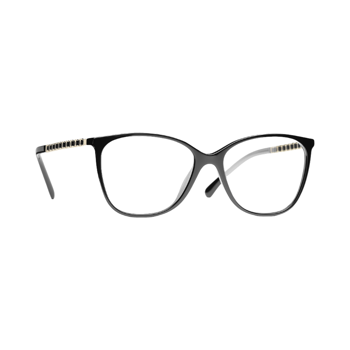 샤넬 스퀘어 프레임 아세테이트 메탈 카프스킨 & 블랙 아시안 핏(Chanel Square Eyeglasses Acetate Metal Calfskin & Black Asian Fit) - 2