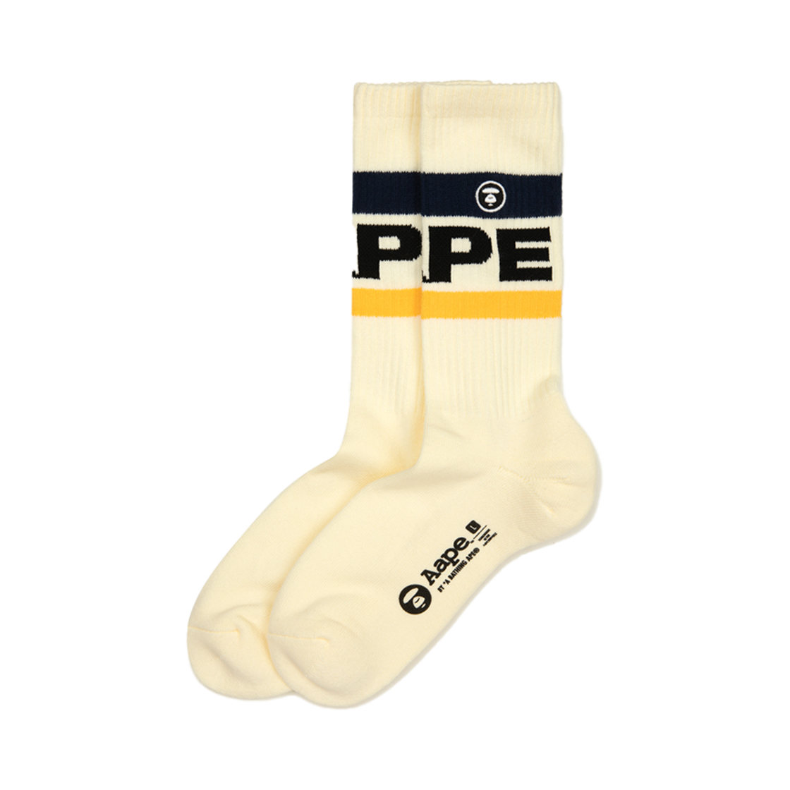 에이프 메인 삭스 아이보리 - 24FW(AAPE Main Socks Ivory - 24FW)
