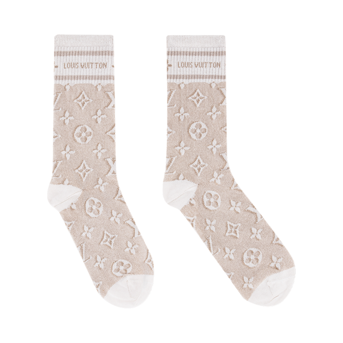 - Louis Vuitton Monogram Heritage Socks Off White