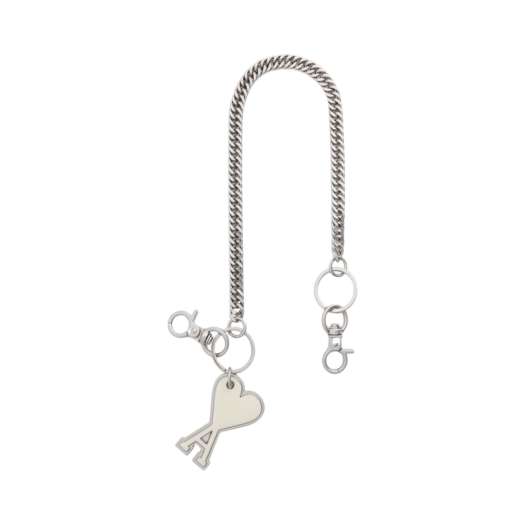 AMI de Coeur Chain Keyring Natural White