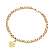Tiffany & Co. Return to Tiffany Medium Heart Tag Bead Bracelet Yellow Gold