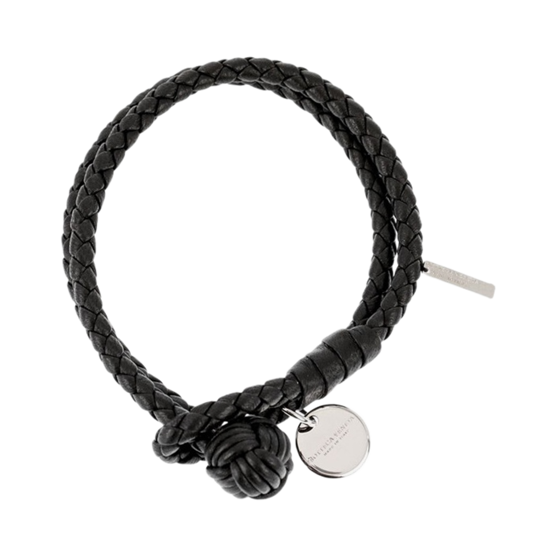 【BOTTEGA VENETA】Intreciato Napa Bracelet★関税込★追跡可 Auth BOTTEGA BENETA Intrecciato Black Leather Bangle