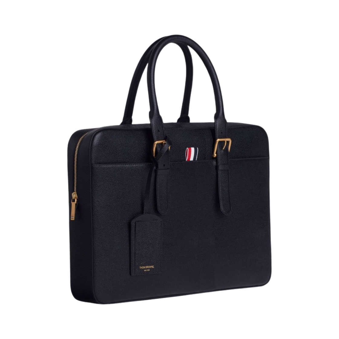 톰브라운 페블 그레인 레더 비즈니스백 블랙(Thom Browne Pebble Grain Leather Business Bag Black) - 2