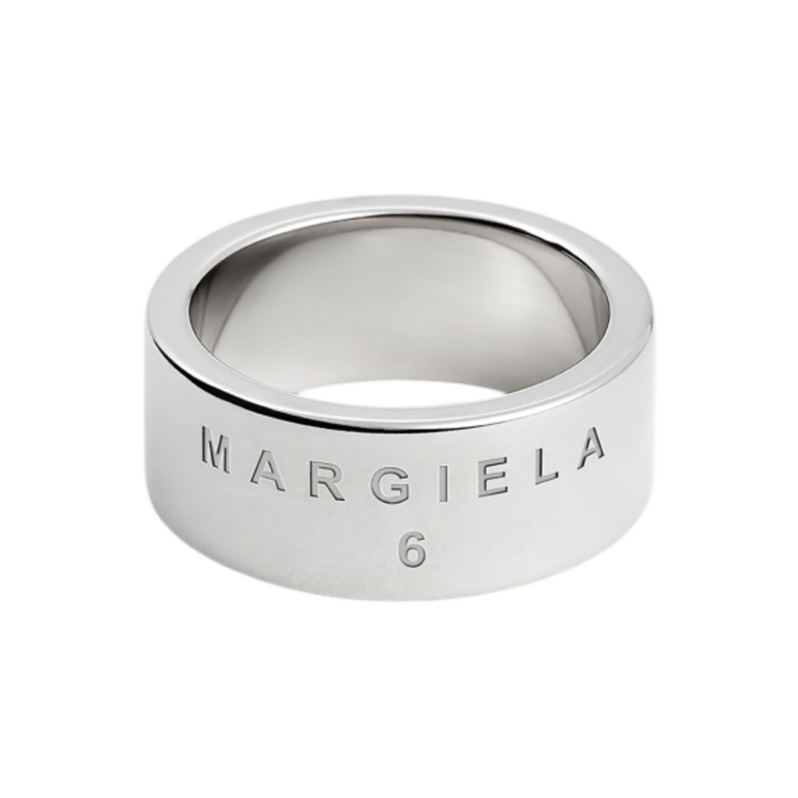 (W) MM6 메종 마르지엘라 미니멀 로고 링 팔라듐((W) MM6 Maison Margiela Minimal Logo Ring Palladium)