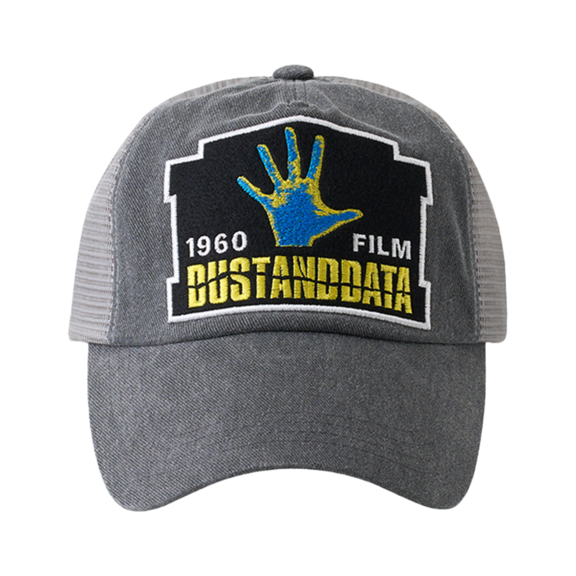 더스트앤데이터 사이코 핸드 트러커캡 그레이(Dust and Data Psycho Hand Trucker Cap Grey)