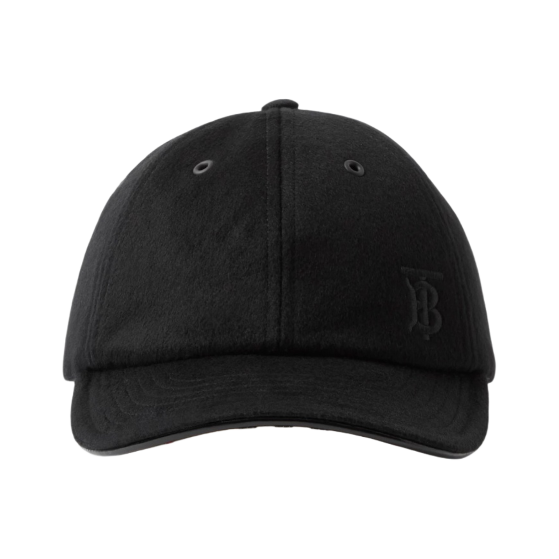 버버리 모노그램 모티프 캐시미어 베이스볼 캡 블랙(Burberry Monogram Motif Cashmere Baseball Cap Black) - 1