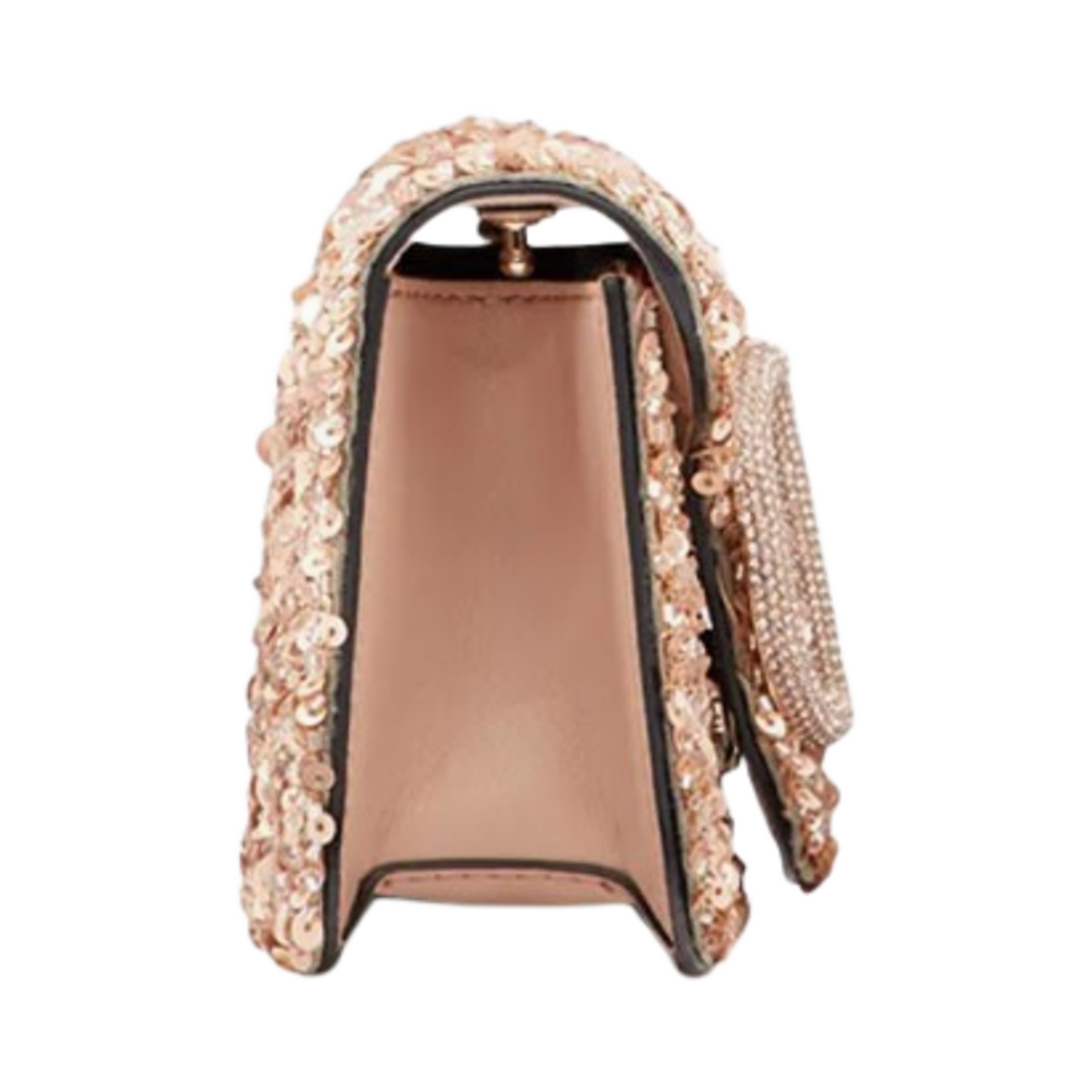 발렌티노 로코 자수 스몰 숄더백 로즈 미스트(Valentino Loco Embroidered Small Shoulder Bag Rose Mist) - 3