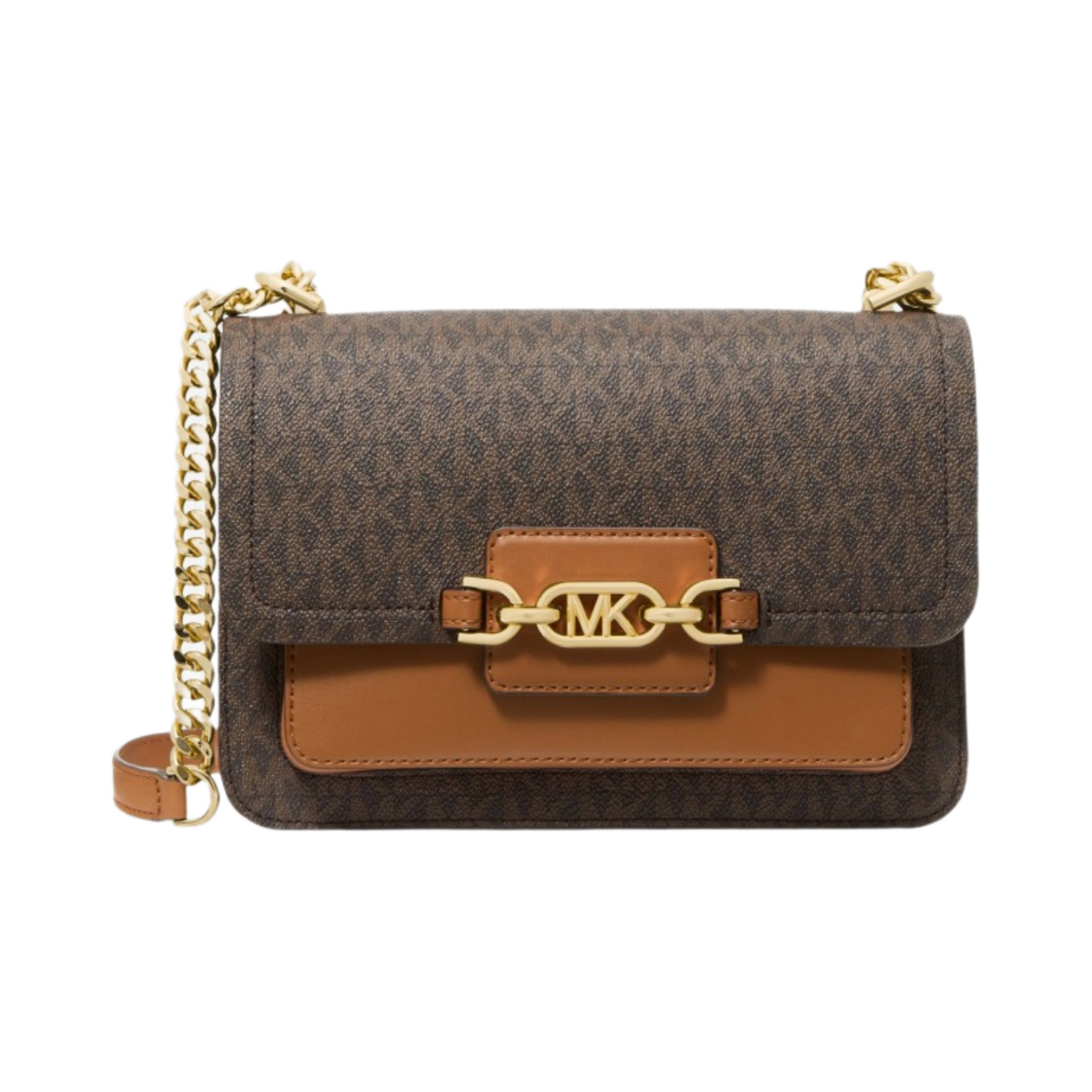 마이클 코어스 헤더 라지 로고 숄더백 브라운 아콘(Michael Kors Heather Large Logo Shoulder Bag Brown Acorn) - 1