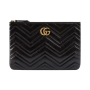 Gucci GG Marmont Leather Pouch Black