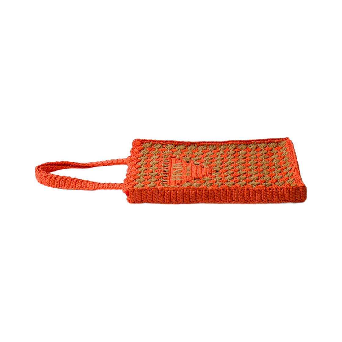 프라다 크로쉐 토트백 오렌지 카라멜(Prada Crochet Tote Bag Orange Caramel) - 2