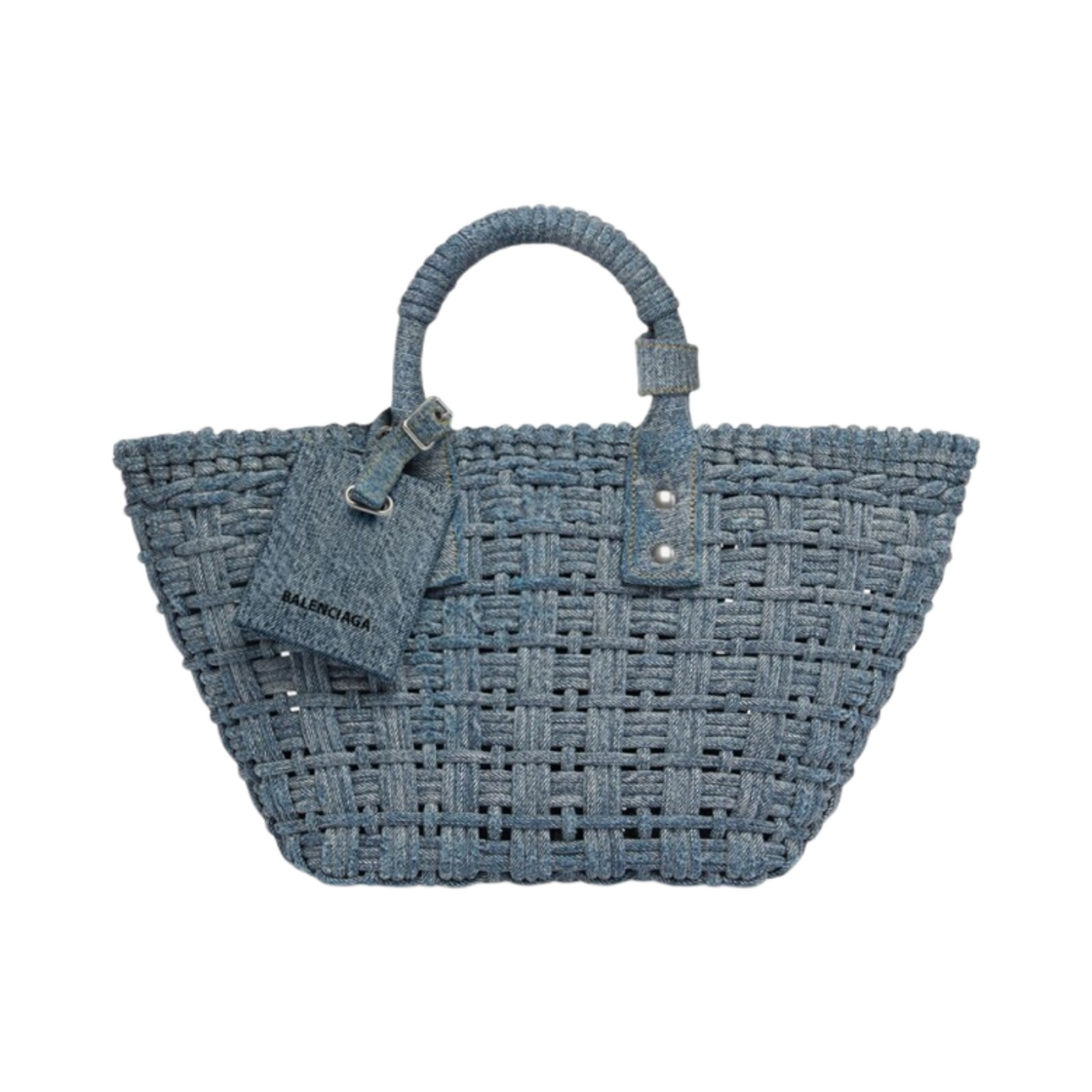 6713422109H4760 Balenciaga Bistro XS Basket with Strap Denim Blue