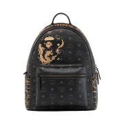 BAPE x MCM Visetos Stark Backpack Small Medium Black