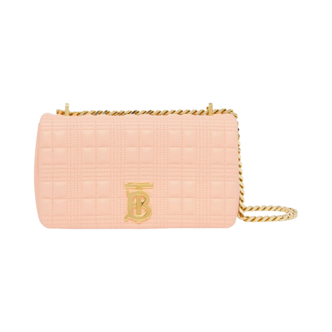 버버리 스몰 퀼팅 레더 롤라백 피치 핑크(Burberry Quilted Leather Small Lola Bag Peach Pink) - 1