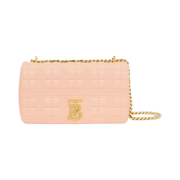 Burberry Quilted Leather Small Lola Bag Peach Pink