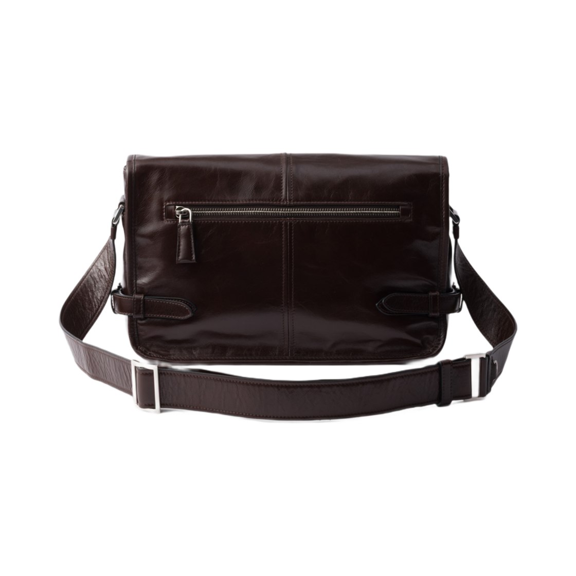 프라다 레더 숄더백 다크 브라운(Prada Leather Shoulder Bag Dark Brown) - 2