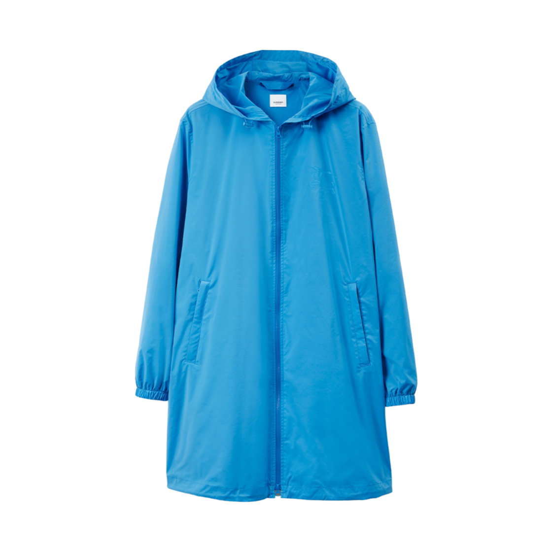 버버리 EKD 모티프 후드 코트 브라이트 세룰리언 블루(Burberry EKD Motif Hooded Coat Bright Cerulean Blue) - 1