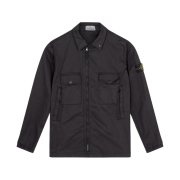 Stone Island 10610 Stretch Cotton Gabardine Overshirt Black - 21FW