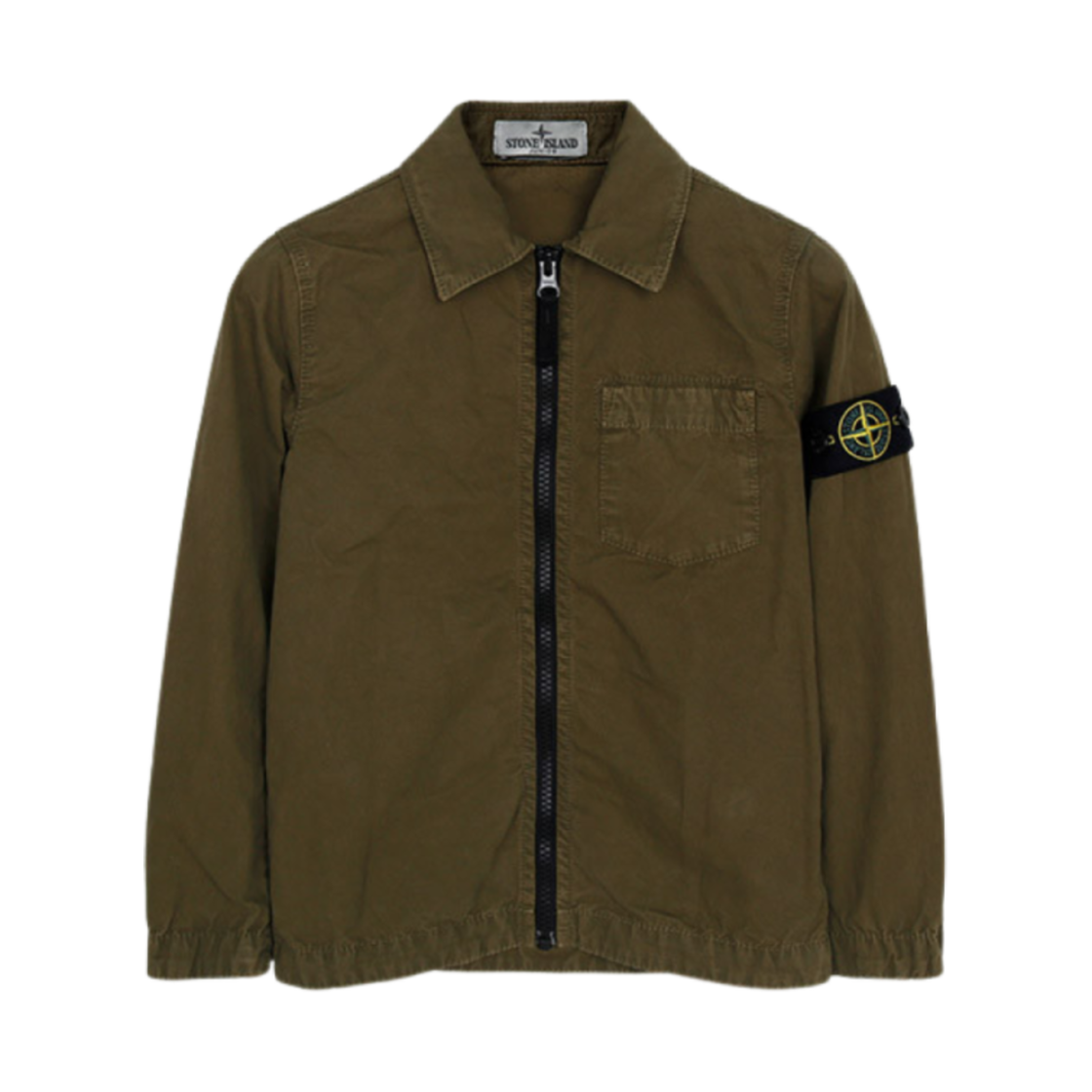 791610102-V0154 (Kids) Stone Island 10102 Garment Dyed Brushed Cotton Canvas Overshirt Khaki - 23FW